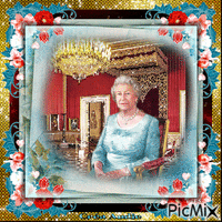 Elizabeth II, Reine d'Angleterre GIF animado