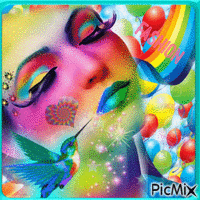 Rainbow Woman - Gratis geanimeerde GIF