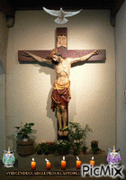 Jesus and his altar - GIF animado grátis