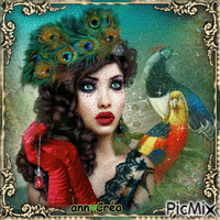 Lady Peacock II - Darmowy animowany GIF