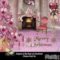 Merry Pink Christmas animuotas GIF