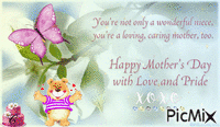 Happy Mother's Day Niece анимированный гифка