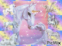 les belles licornes анимиран GIF
