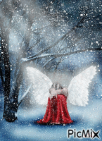 зимний ангел - Gratis animeret GIF