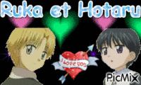 Ruka et Hotaru - Gratis animeret GIF