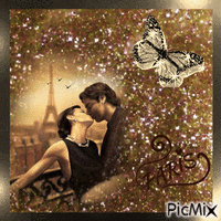 Romance In Paris! - Bezmaksas animēts GIF