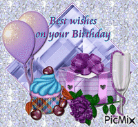 Best wishes on your Birthday - Bezmaksas animēts GIF