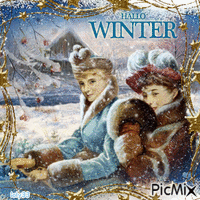winter woman - Бесплатный анимированный гифка