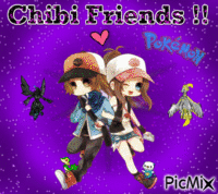 Chibi Friends Pokémon!! animēts GIF