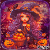 halloween purple brown - Δωρεάν κινούμενο GIF