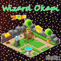 Halloween Wizard Okapi - GIF animé gratuit