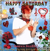 happy saturday from antichrist marky moo :3 Animated GIF
