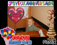 joyeux anniversaire mon coeur - Bezmaksas animēts GIF