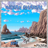 Indian Gharial - GIF animé gratuit