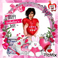 14. February. Happy Valentines day. animeret GIF