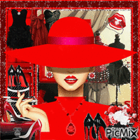 Lady in a Red hat