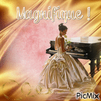 Magnifique piano - Ilmainen animoitu GIF