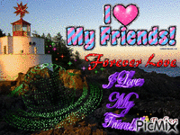 i love my friends - Gratis animerad GIF