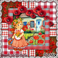 ((Little Girl with Poppies))