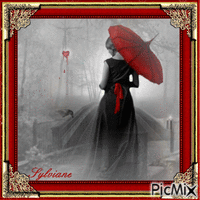 Sur le pont, mon rouge et noir. animovaný GIF