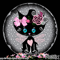 le petit chat noir animovaný GIF