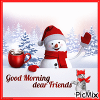 Good Morning dear Friends Animated GIF