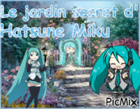 Le jardin secret d'Hatsune Miku - GIF animé gratuit