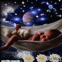 HD bébé la nuit - GIF animado grátis