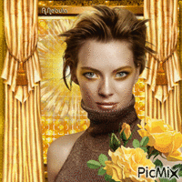 Woman in Gold Animated GIF
