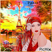 Fall in Paris... - GIF animé gratuit