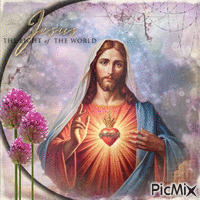 Jesus The Light of The World анимированный гифка