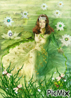 La dame du lac vert animovaný GIF