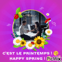C'est le Printemps ! Happy Spring ! - Animovaný GIF zadarmo