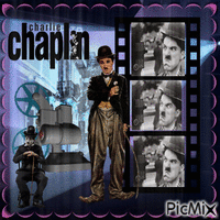 charlie chaplin animovaný GIF