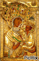 Tichvinskaya Icon of Divine Mother - Gratis animeret GIF