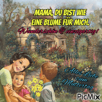 Alles Liebe zum Muttertag - Animovaný GIF zadarmo