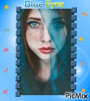 Blue Eyes - GIF animé gratuit