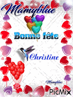 Bonne fête Christine - Bezmaksas animēts GIF