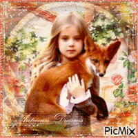Girl and Fox at Summer time