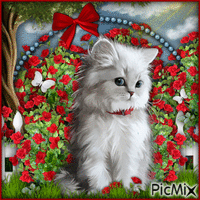 Portrait W Cat in Flowers-RM-02-09-24