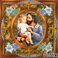 l'Enfant Jésus & Saint-Joseph Gif Animado