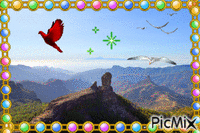 Roque Nublo- Gran Canaria - Gratis animerad GIF