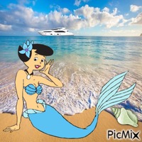 Betty Rubble mermaid