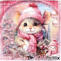 Winter Cute Animal - GIF animado gratis