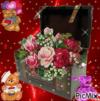 Bouquet de  Fleurs - GIF animé gratuit