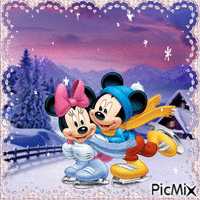 Micky und Minnie анимиран GIF