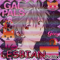 lesbian kaworu GIF animado