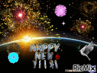 HAPPY NEW YEAR   original backgrounds, painting,digital art by tonydanis GREECE HELLAS fantasy fantasia 3d animation imagination gif peace love