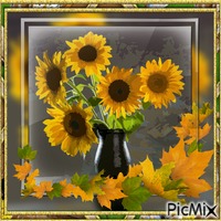 Sonnenblumen(Stillleben) - GIF animé gratuit