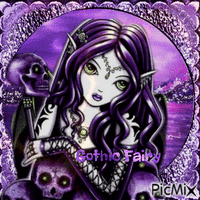 Gothic Fairy - Lila Töne - Nemokamas animacinis gif